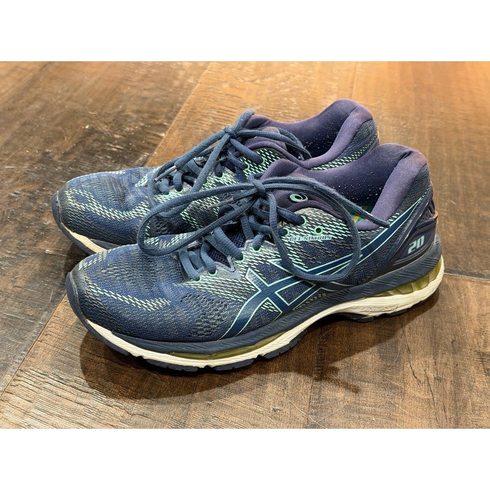 Asics Gel Nimbus 20 T850N Size 9.5 M Womens Running‎ Training Shoes Blue